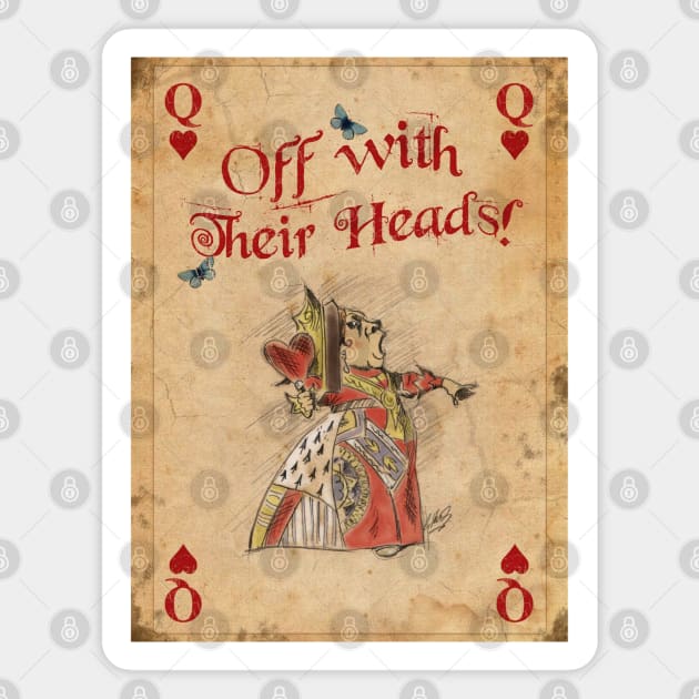 The Queen of Hearts Alice in Wonderland Magnet by tfortwo